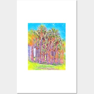 Pastel Palm Grove Posters and Art